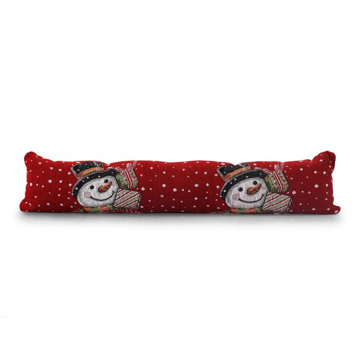 Snowman Presents Christmas Festive Chenille Draught Excluders