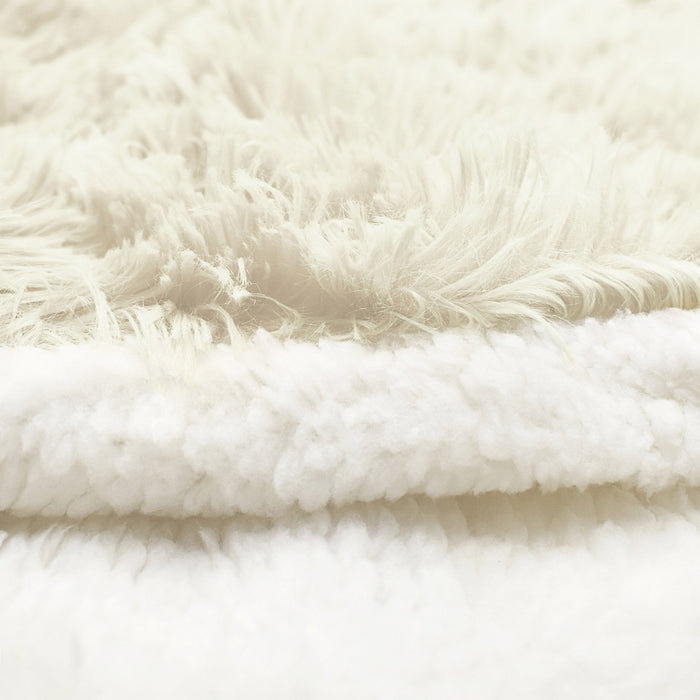 Alaska Faux Fur Teddy Cream Sherpa Duvet Cover & Pillowcase Set