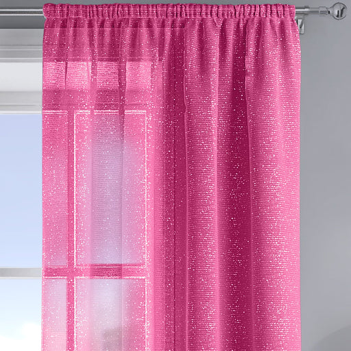 Alessandria Sparkle Hot Pink Slot Top Voile Panel