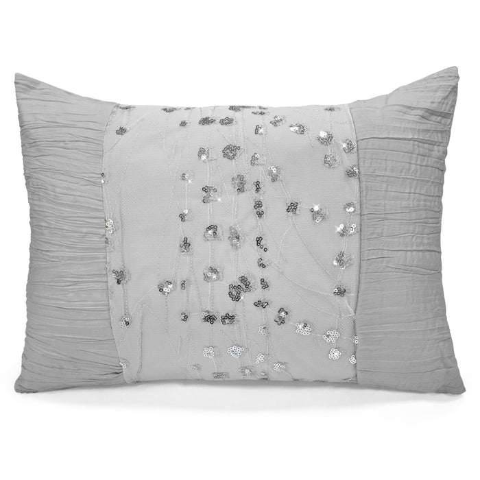 Amara Crinkle Silver Filled Boudoir Cushion