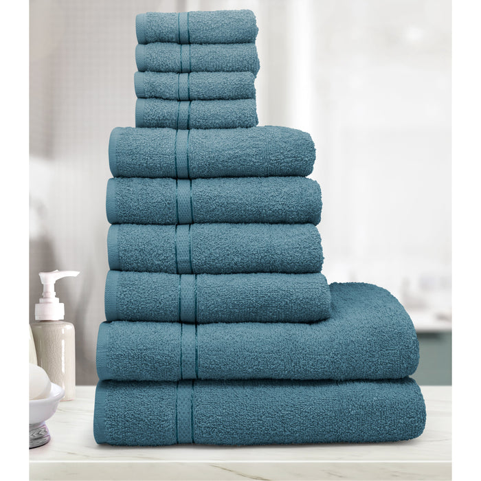 Aspen 400gsm Cotton Smoke Blue Towel