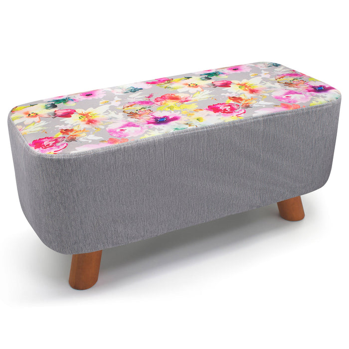 Luxury Ayana Floral Rectangular Footstool