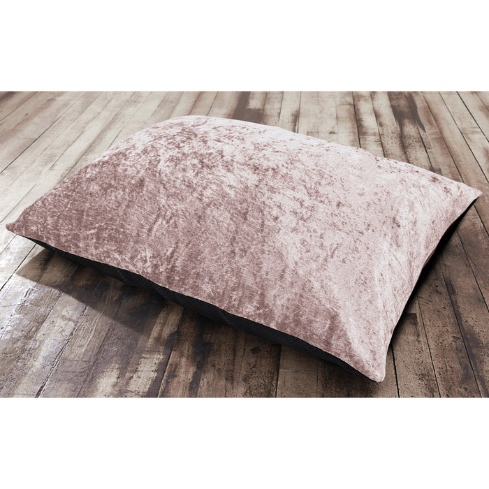Blush Pink Crushed Velvet Floor Cushion