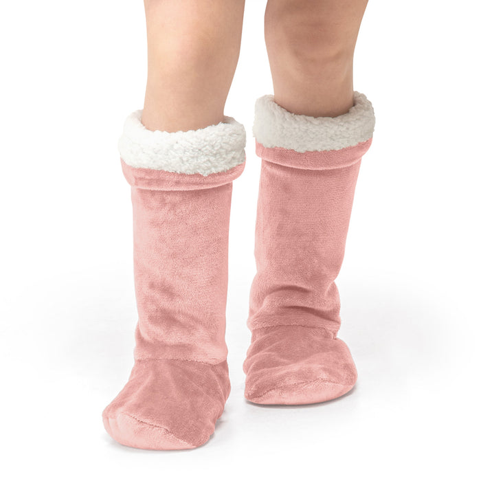 Blush Pink Oversized Slipper Socks