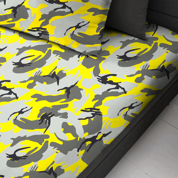 Camouflage Yellow Fitted Sheet