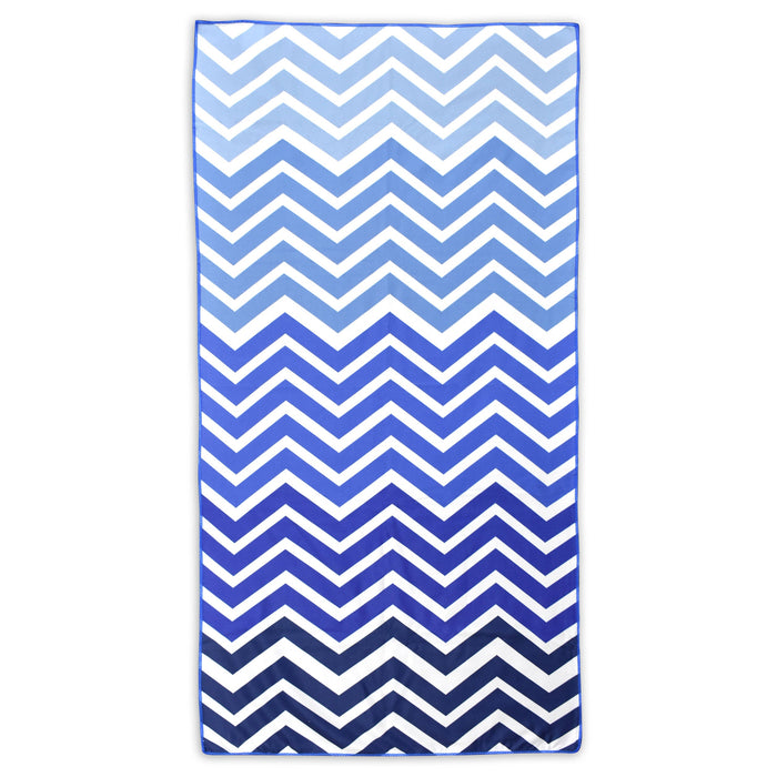 Chevron Blue Beach & Travel Towel