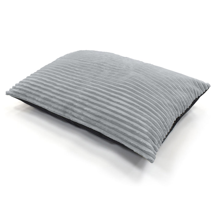 Corduroy Silver Floor Cushion