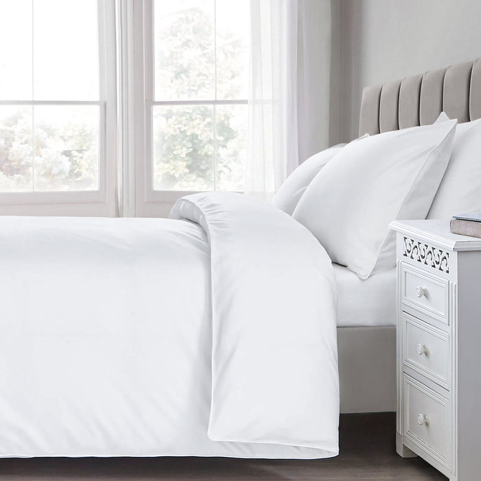 Cotton 200 Thread Count Percale White Duvet Cover