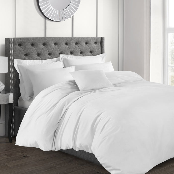 Cotton 200 Thread Count Percale White Duvet Cover