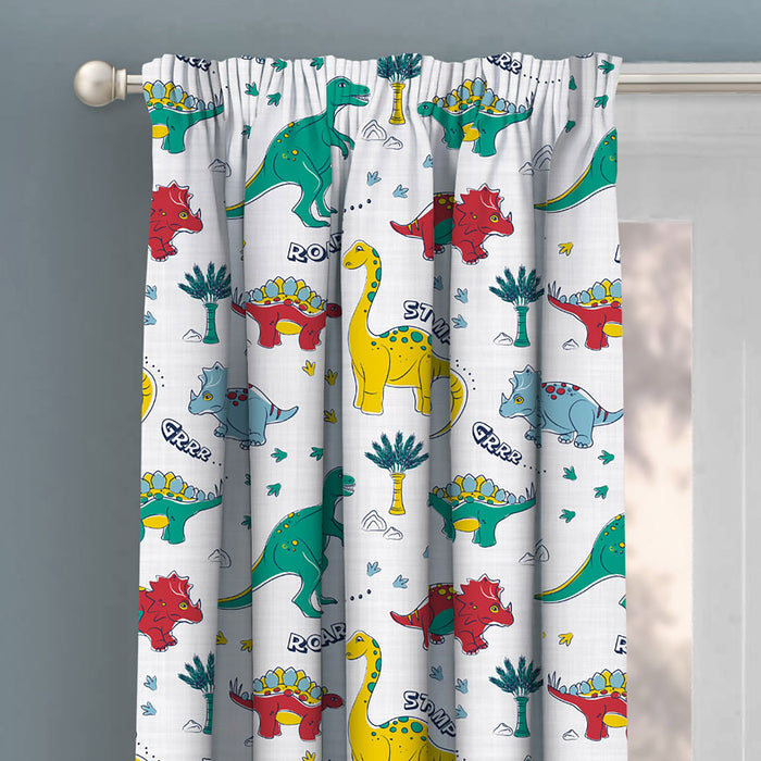 Dinosaur Pencil Pleat Curtains