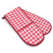 Gingham Check Red Double Oven Gloves