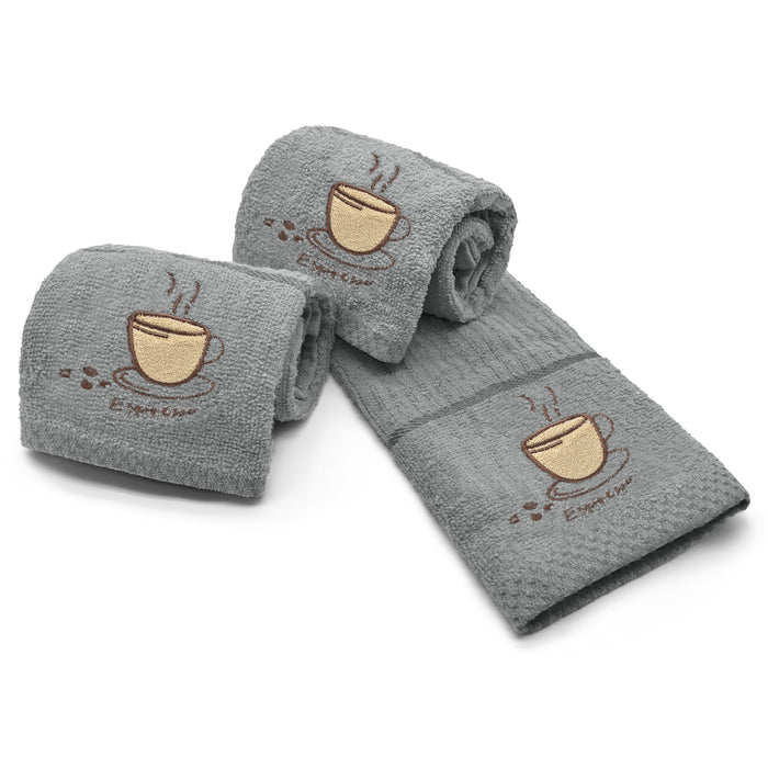 Grey Espresso Tea Towel