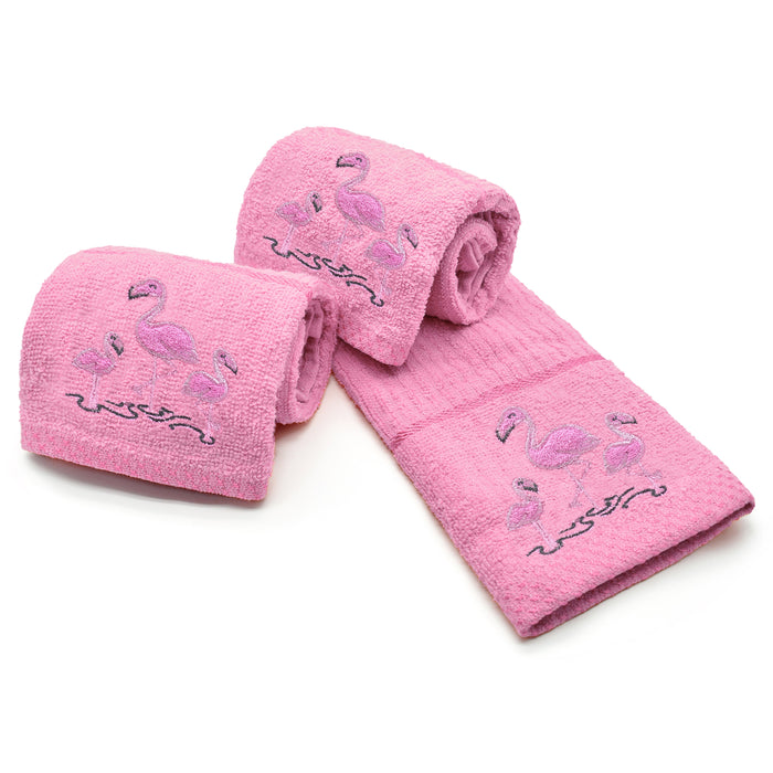 Pink Flamingo Tea Towel