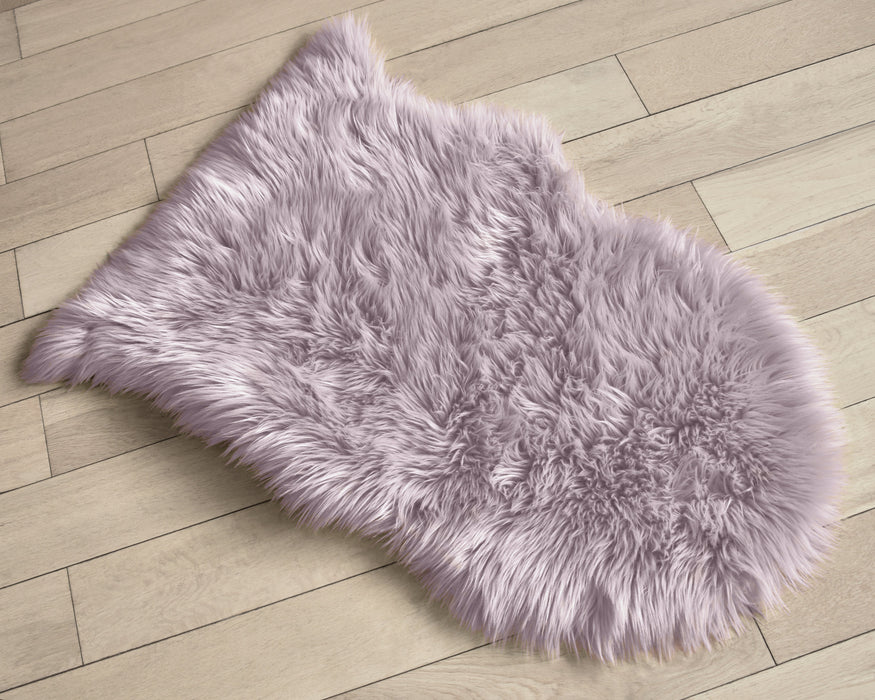 Luxury Soft Purple Faux Fur Sheepskin Rug