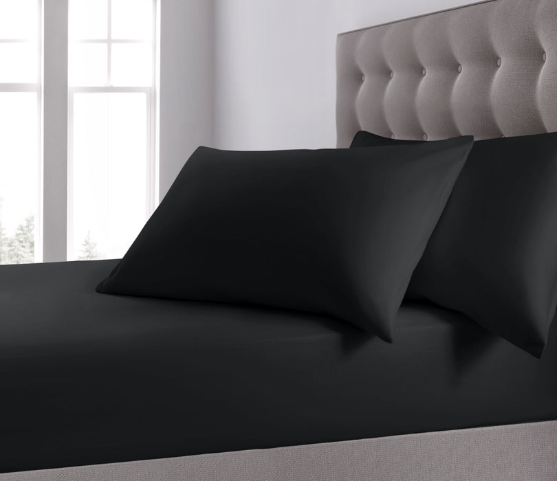 Plain Dyed Fitted Sheet Black