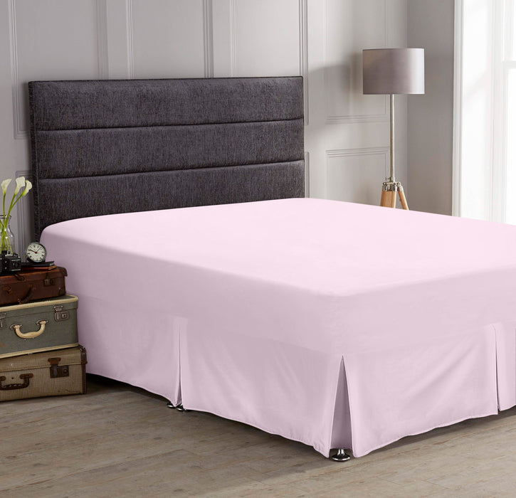 Percale Plain Dyed Valance Sheet Pink