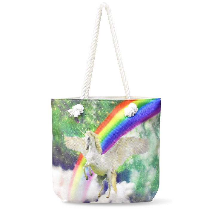 Flying Unicorn Shopping Tote Bag