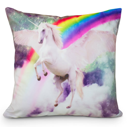 Flying Unicorn Rainbow Cushion Cover
