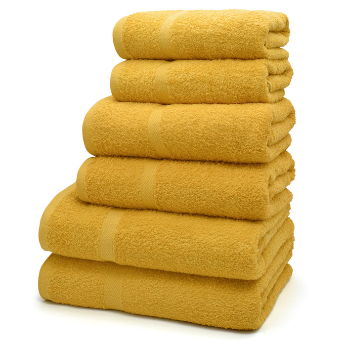Gemini 100% Cotton Mustard Yellow Towels