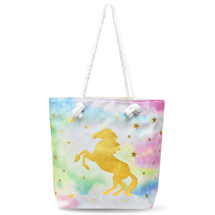 Golden Unicorn Shopping Tote Bag