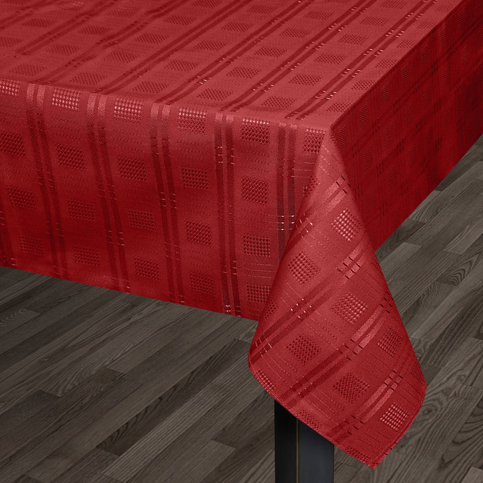 Hampton Luxury Jacquard Red Tablecloth