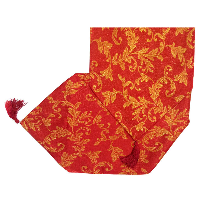 Heather Luxury Jacquard Red Table Runner
