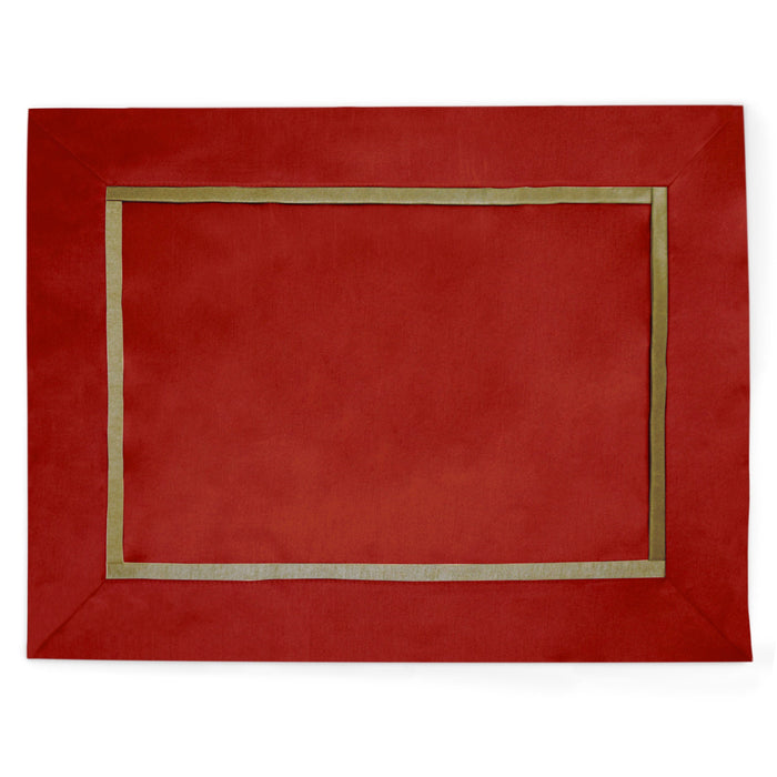 Kensington Faux Silk Red Placemat