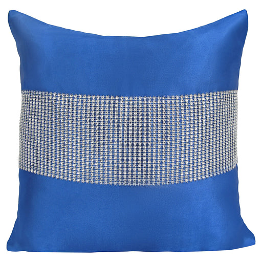 Manhattan Blue Diamante Cushion Cover