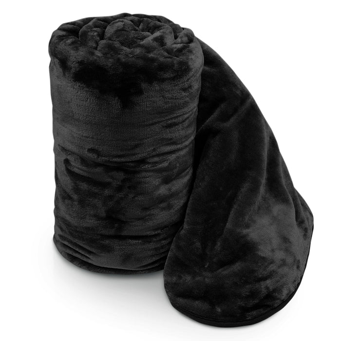 Black Faux Fur Mink Blanket