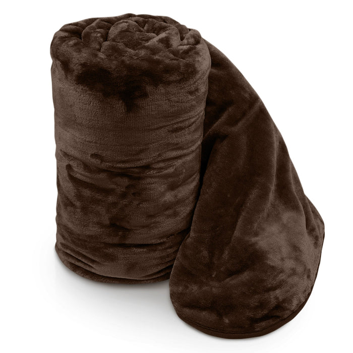 Chocolate Faux Fur Mink Blanket