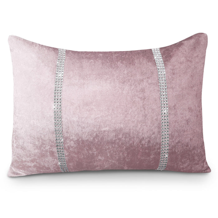 Ombre Pink Crushed Velvet Boudoir Cushion