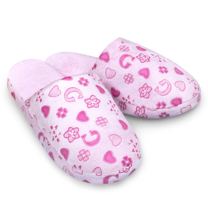 Pink Hearts Slippers