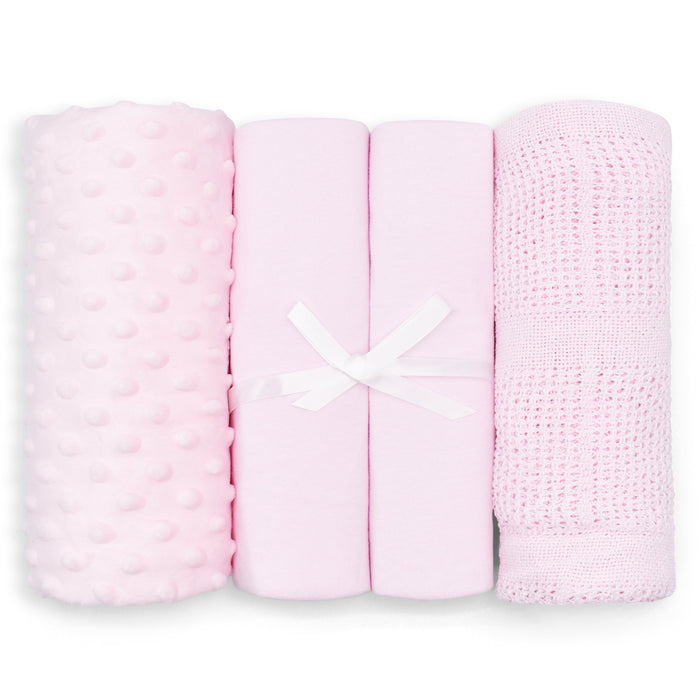 Pink 4-Piece Moses Basket Starter Set