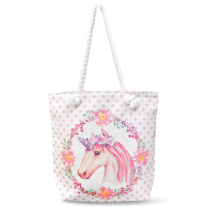 Unicorn Pink Shopping Tote Bag