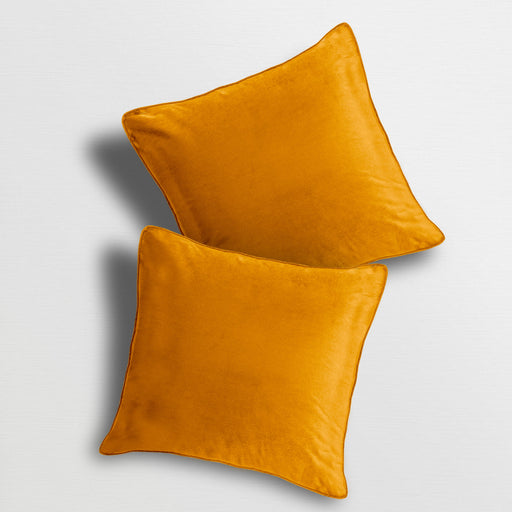Luna Velvet Plain Orange Cushion Cover
