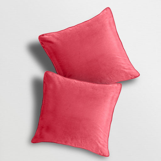 Luna Velvet Plain Red Cushion Cover