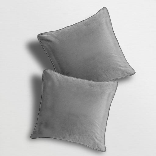 Luna Velvet Plain Silver Cushion Cover