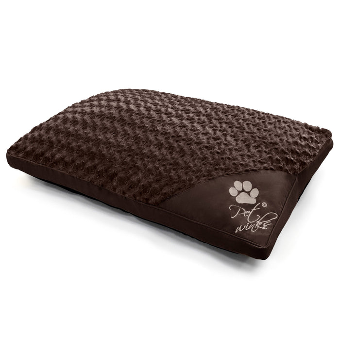 Posy Faux Fur Chocolate Pet Bed