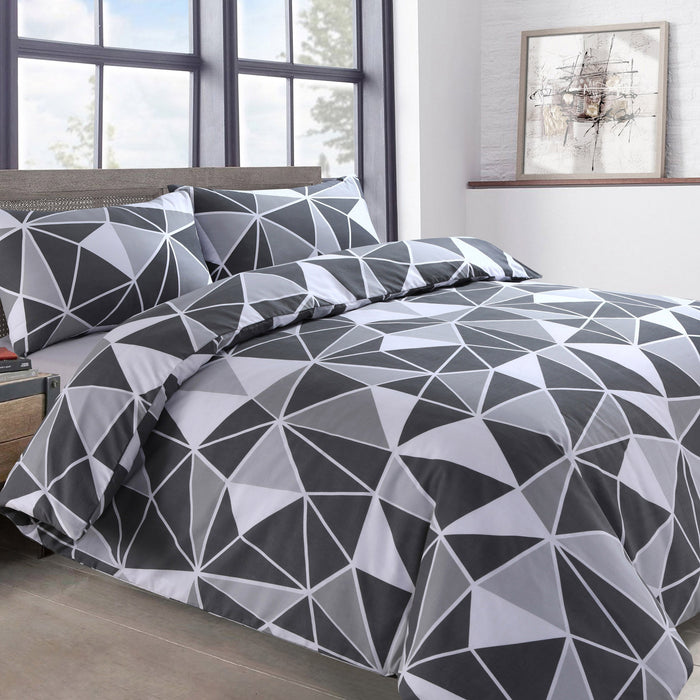Saxton Grey Twin Pack Duvet Covers