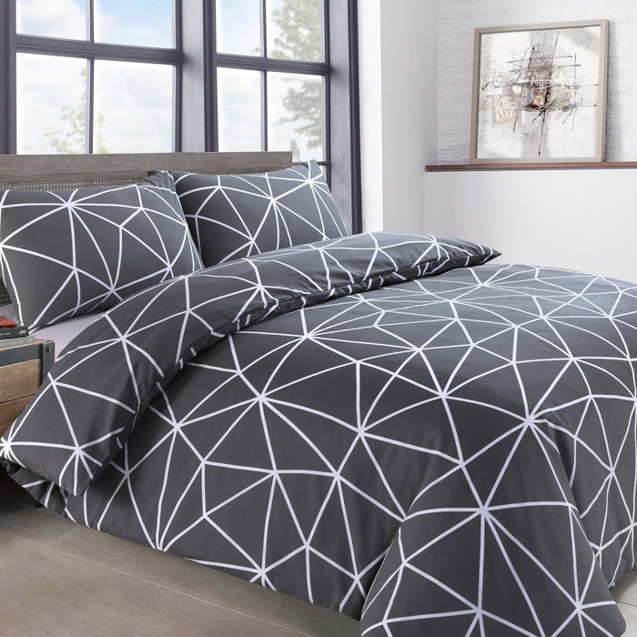 Saxton Grey Twin Pack Duvet Covers