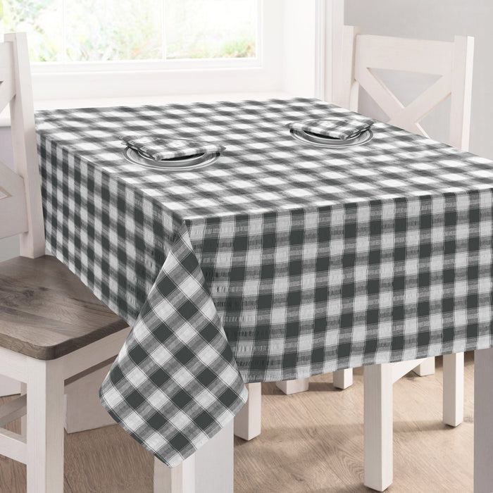 Luxury Seersucker Grey Tablecloth