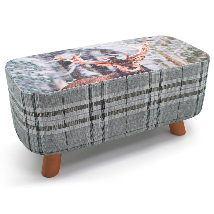 Luxury Stag Rectangular Footstool