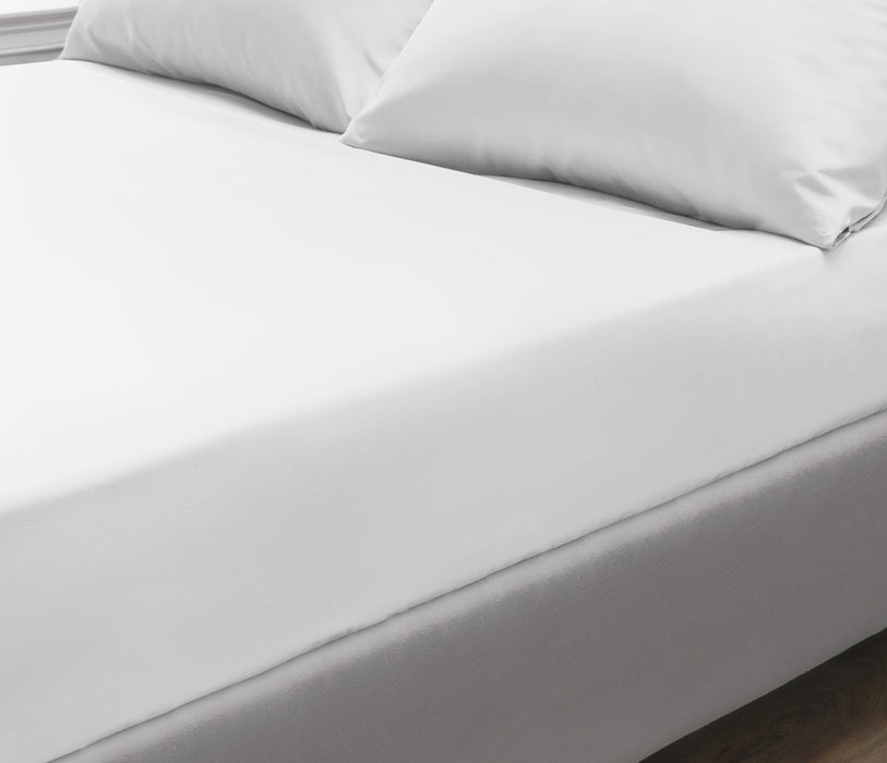200 Thread Count Percale Fitted Sheet White