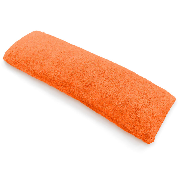 Teddy Fleece Orange Bolster Pillow Case
