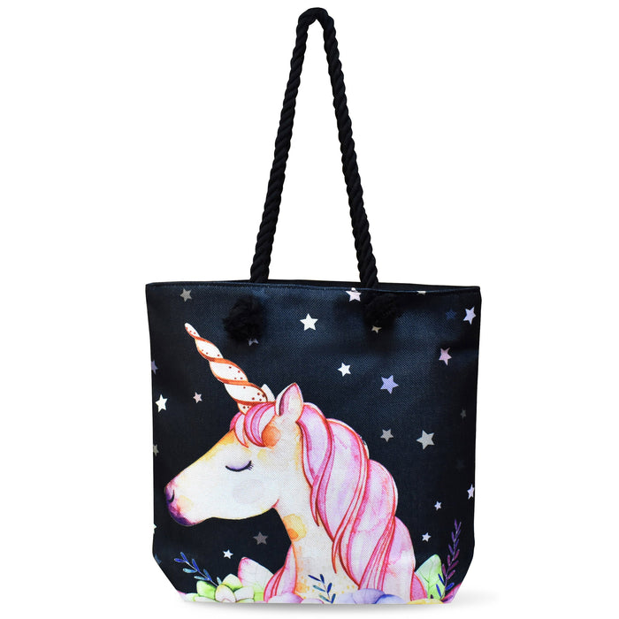 Unicorn Star Shopping Tote Bag