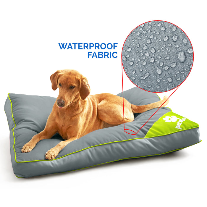 Waterproof Grey & Green Pet Bed
