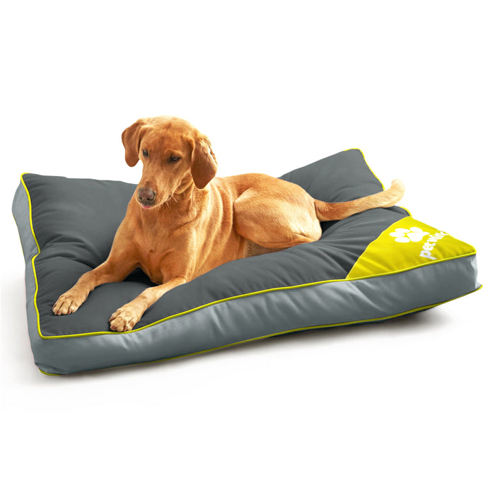 Waterproof Charcoal & Yellow Pet Bed