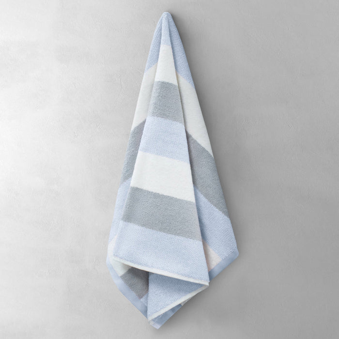 Weston 500gsm Cotton Blue Striped Towels