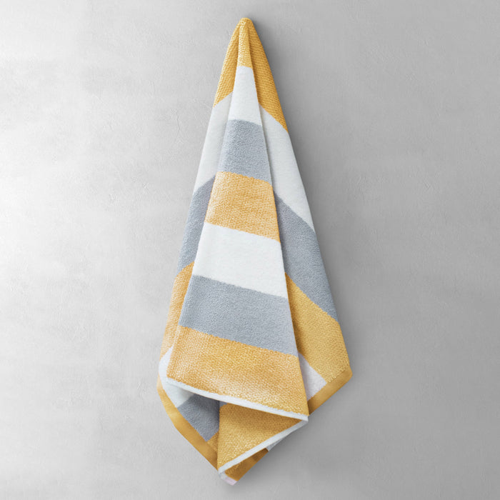 Weston 500gsm Cotton Ochre Yellow Striped Towels