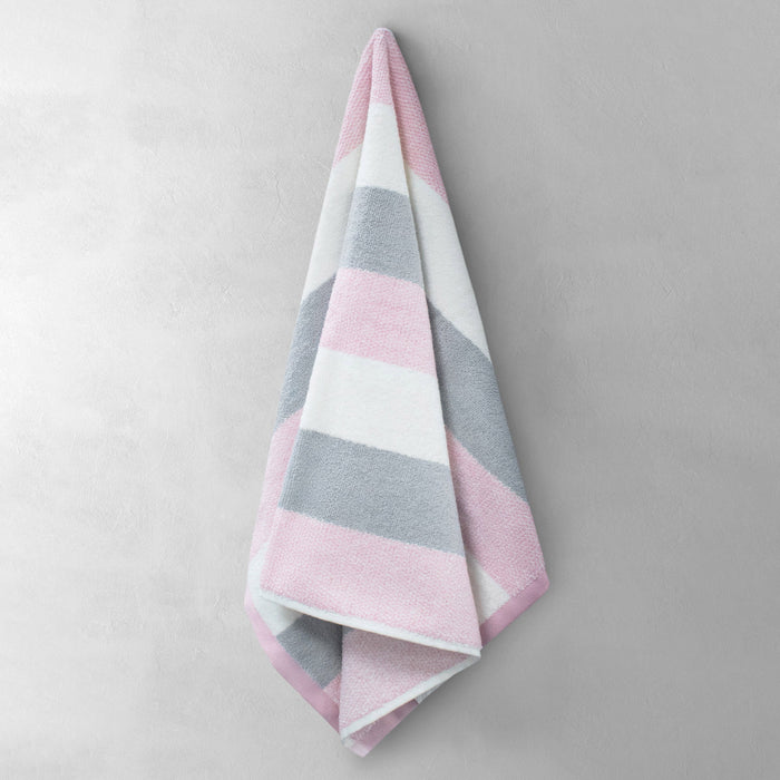 Weston 500gsm Cotton Pink Striped Towels
